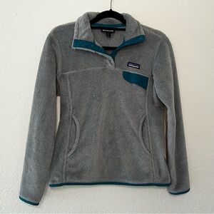 Patagonia PolarTec 1/4 Snap Classic Fleece Gray Pullover Sweatshirt - Size Small